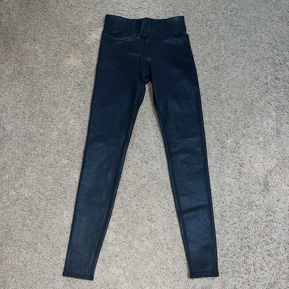 Alo Yoga High Waist Airbrush Legging Crackled Performance Leather Black XS - Picture 3 of 8